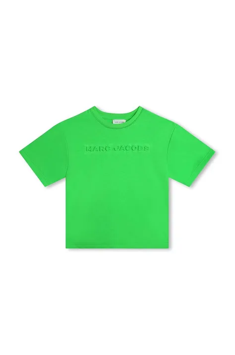 Marc Jacobs t-shirt dziecięcy kolor zielony z aplikacją