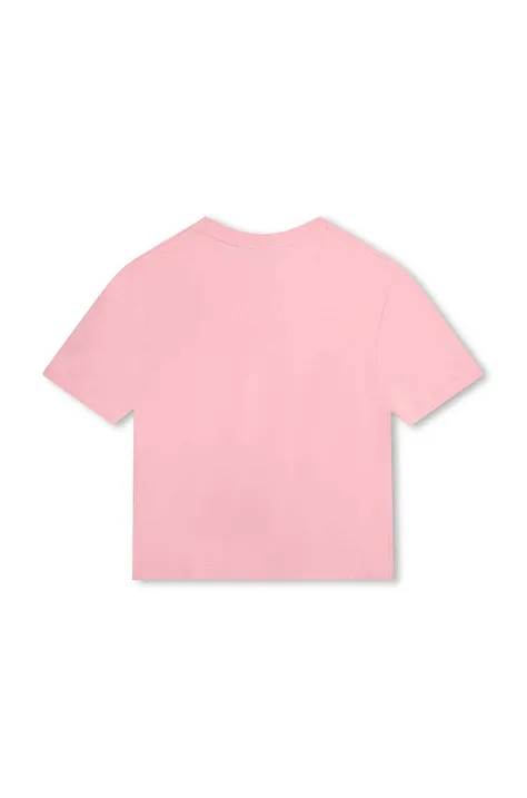 Detské bavlnené tričko Marc Jacobs ružová farba, s potlačou