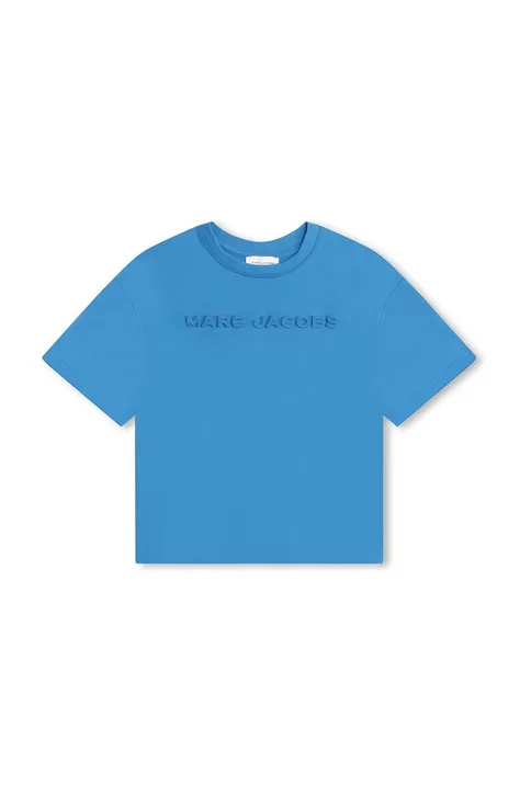 Marc Jacobs t-shirt bawełniany dziecięcy kolor niebieski z nadrukiem