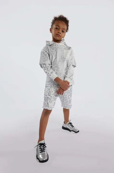 Detské bavlnené tričko Marc Jacobs béžová farba, vzorovaný