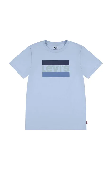 Levi's t-shirt dziecięcy kolor niebieski z nadrukiem