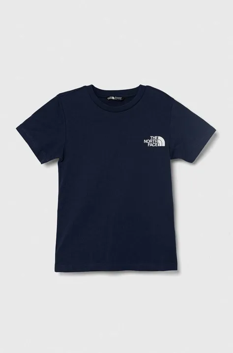 The North Face t-shirt dziecięcy SIMPLE DOME TEE kolor zielony z nadrukiem