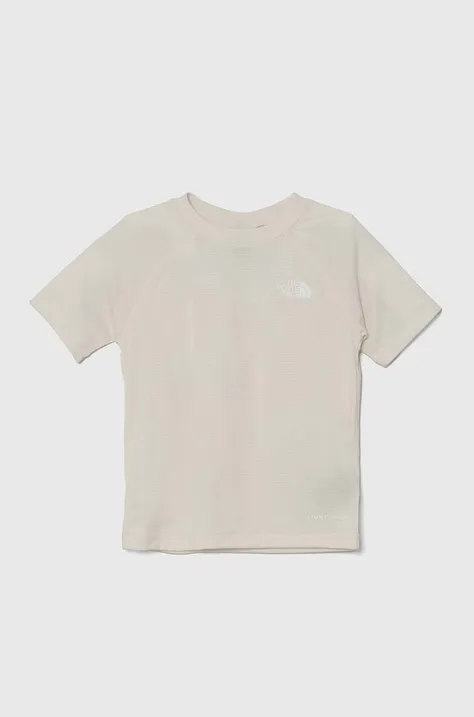 The North Face t-shirt dziecięcy SUMMER LT TEE kolor beżowy z nadrukiem