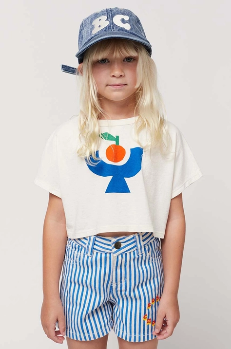 Bobo Choses tricou din bumbac culoarea alb, cu imprimeu