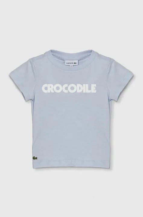 Lacoste t-shirt in cotone per bambini colore blu