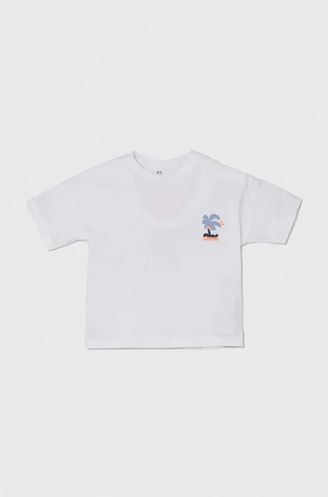 Detské bavlnené tričko zippy biela farba, s potlačou
