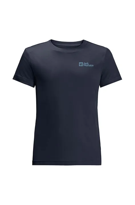 Παιδικό μπλουζάκι Jack Wolfskin ACTIVE SOLID χρώμα: ναυτικό μπλε