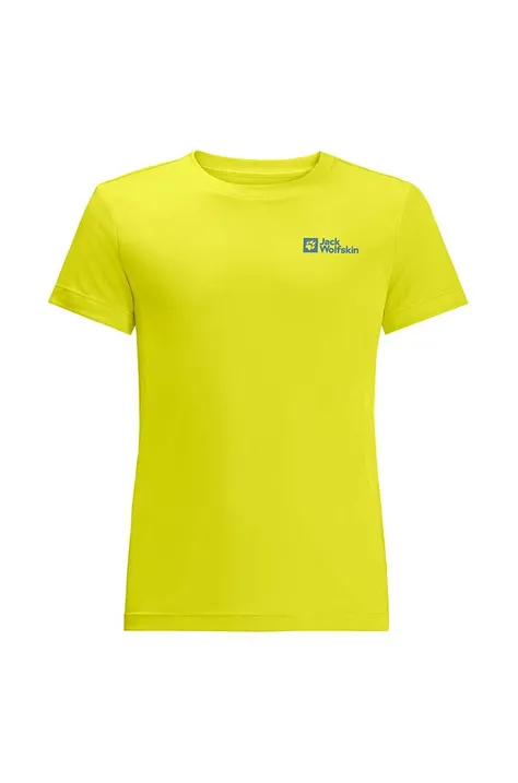 Παιδικό μπλουζάκι Jack Wolfskin ACTIVE SOLID χρώμα: κίτρινο