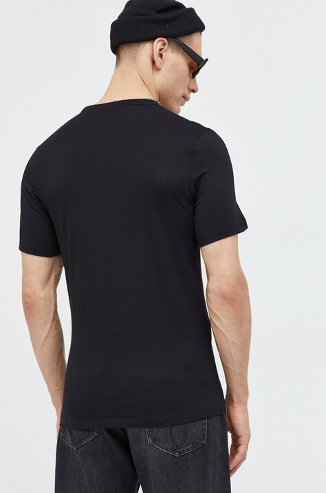Бавовняна футболка HUGO 3-pack T-SHIRT RN TRIPLET P — SS24-TSM001, чорний — фото 4