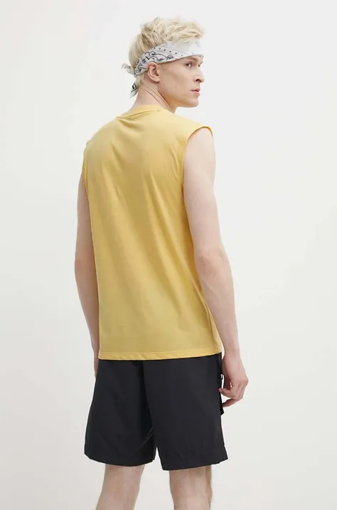 HUGO t-shirt bawełniany męski kolor żółty