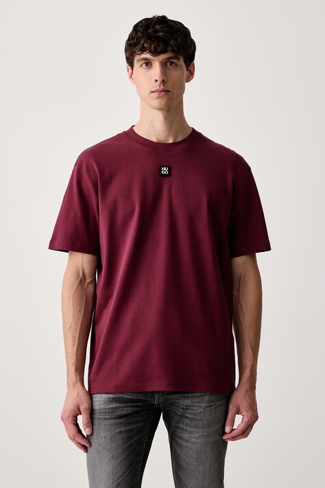 HUGO T-shirt męski bawełniany Dalile różowy 50505201