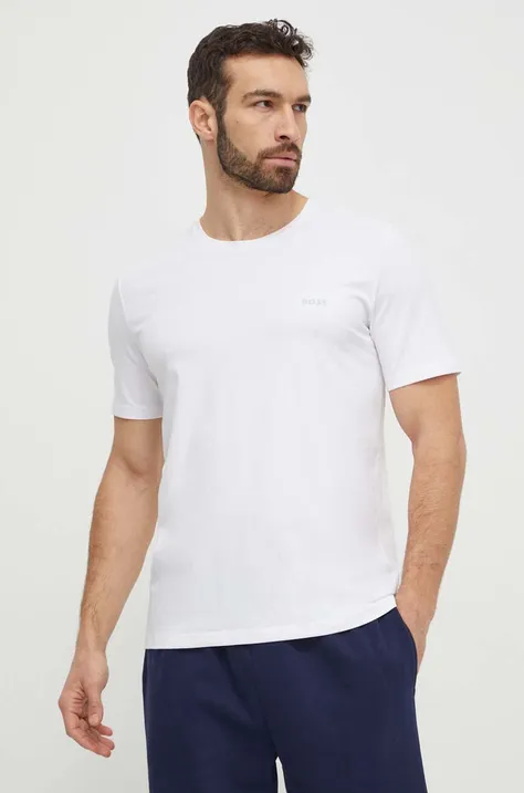 BOSS t-shirt lounge kolor biały melanżowy