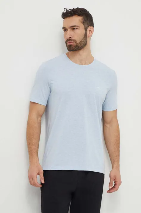 Домашна тениска BOSS в синьо с меланжов десен 50515312