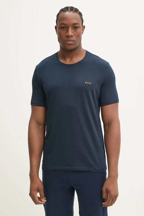 BOSS tricou lounge culoarea albastru marin, melanj, 50515312