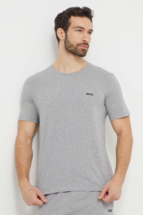 BOSS tricou bărbați, culoarea gri, uni 50515391