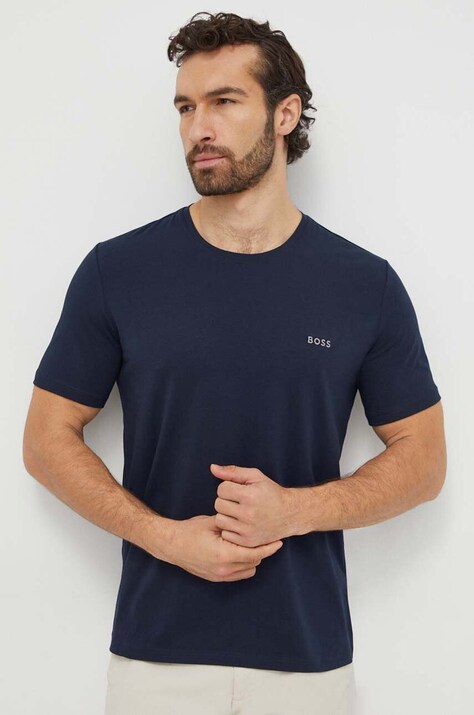 BOSS tricou bărbați, culoarea bleumarin, uni 50515391
