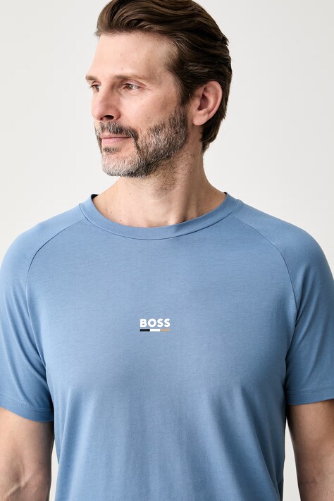 BOSS T-shirt męski T-Shirt RN Slim Fit niebieski 50517970