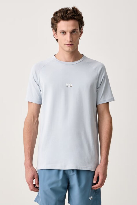 BOSS Tričko pánske T-Shirt RN Slim Fit tyrkysové 50517970