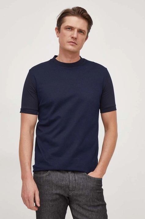 BOSS tricou bărbați, culoarea bleumarin, uni 50505671