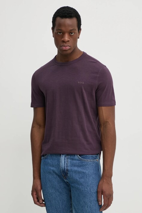 BOSS Orange tricou din bumbac barbati, neted, 50508243