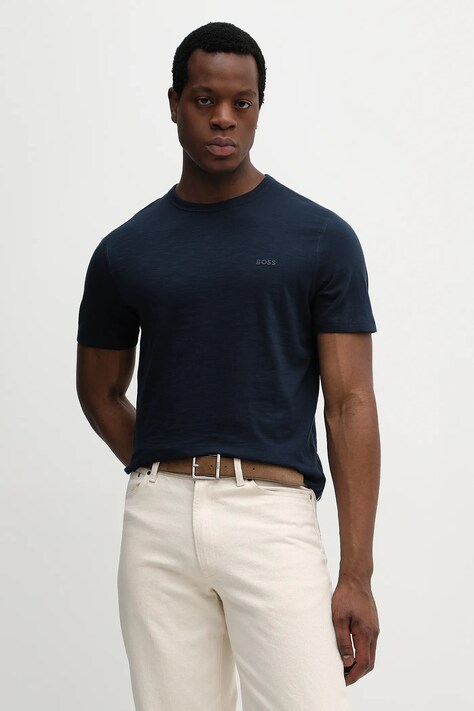 Pamučna majica BOSS Orange boja: ružičasta, bez uzorka, 50508243