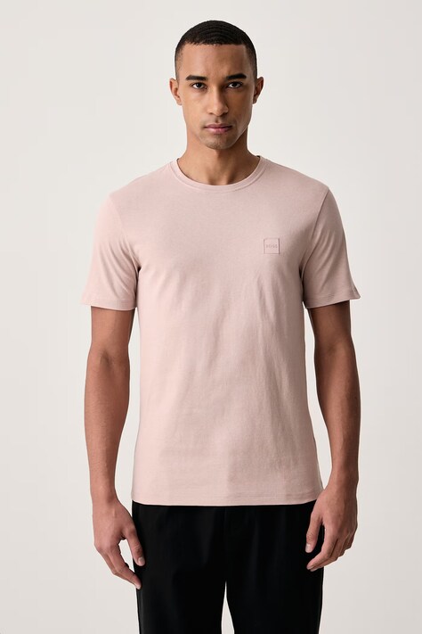 BOSS Orange T-shirt męski bawełniany Tales różowy 50508584