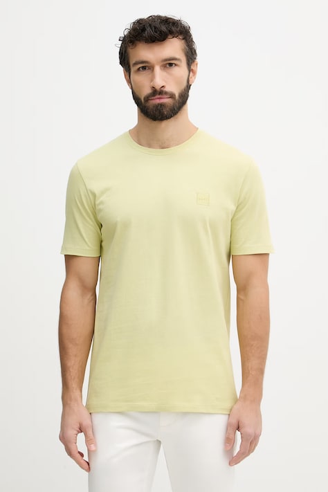 Pamučna majica BOSS Orange Tales boja: crna, bez uzorka, 50508584