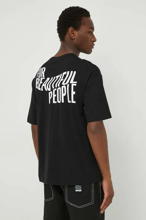 Бавовняна футболка Drykorn чоловічий колір чорний з принтом