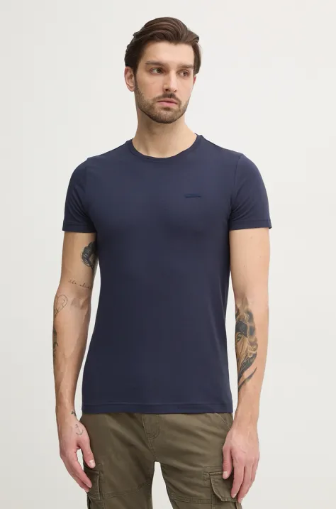 Calvin Klein t-shirt męski kolor granatowy gładki K10K112724