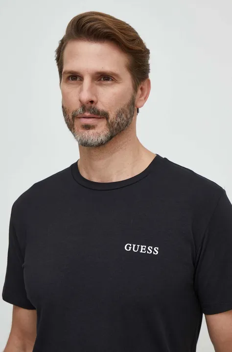Guess t-shirt JOE męski kolor czarny z nadrukiem U4RM01 K6YW0
