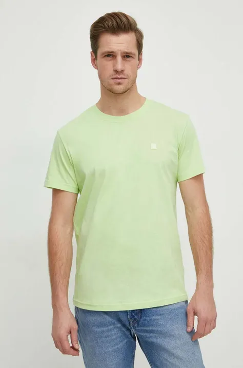 Βαμβακερό μπλουζάκι Calvin Klein Jeans ανδρικά, χρώμα: πράσινο
