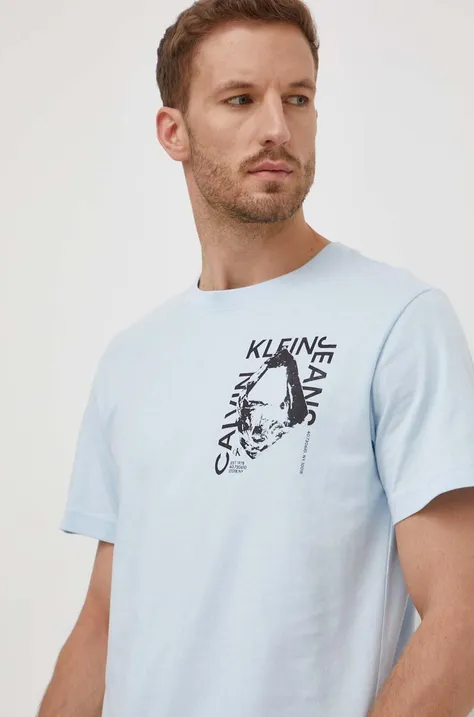 Bombažna kratka majica Calvin Klein Jeans moški
