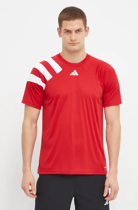 adidas Performance t-shirt treningowy Fortore 23 kolor czerwony z aplikacją