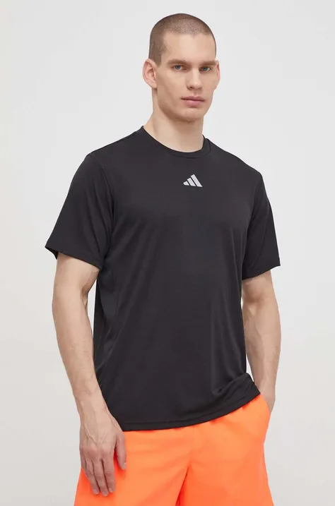 Majica kratkih rukava za trening adidas Performance HIIT 3S boja: crna, bez uzorka, IL7128