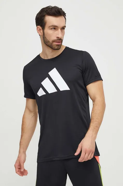 Kratka majica za tek adidas Performance Run It črna barva