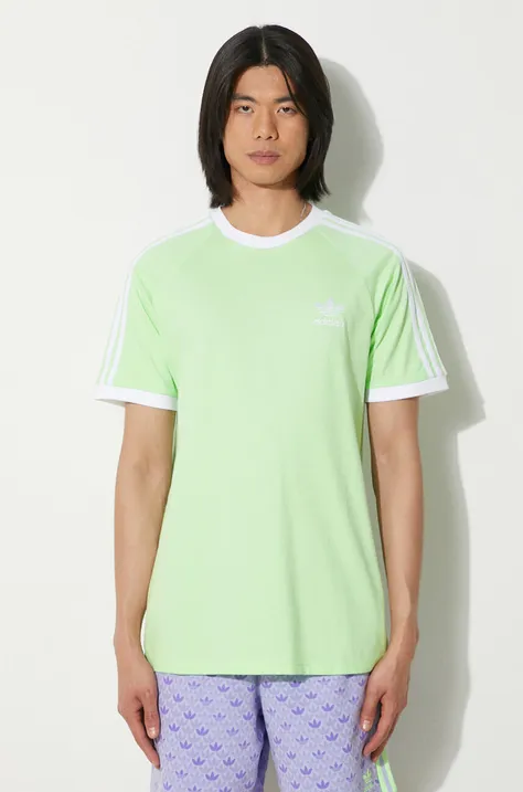 Бавовняна футболка adidas Originals чоловіча колір зелений з аплікацією IM9391
