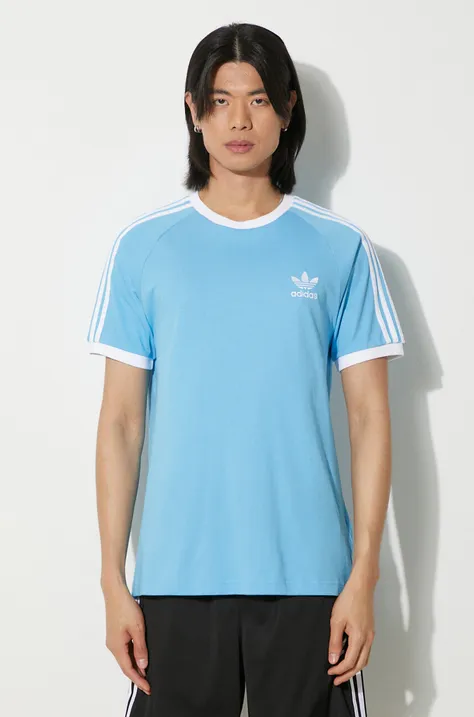 Памучна тениска adidas Originals в синьо с апликация IM9392