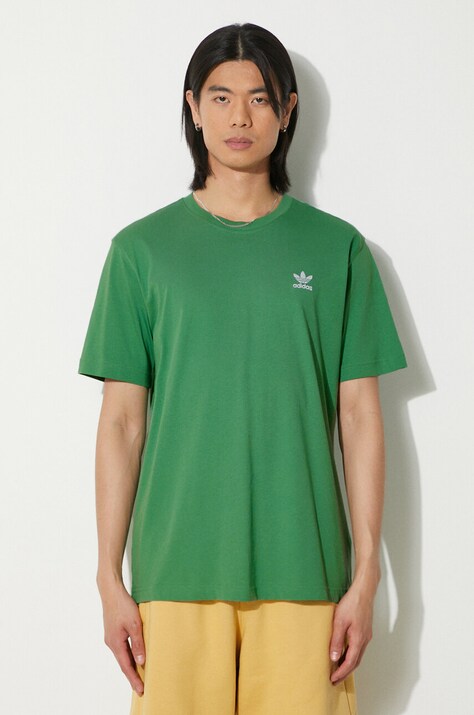 Bavlněné tričko adidas Originals zelená barva, IN0671