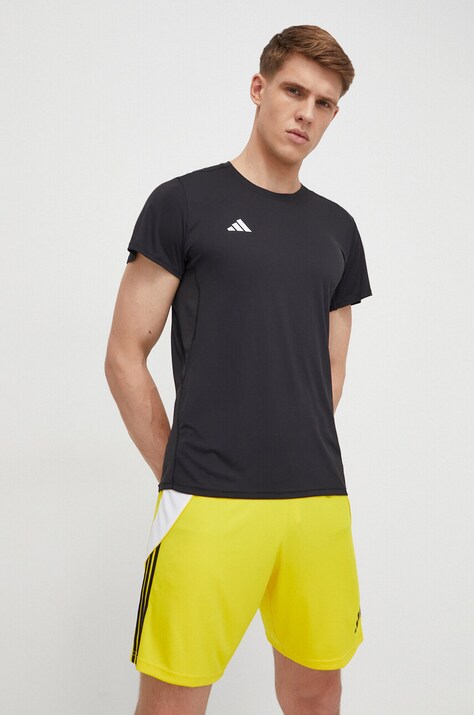 Футболка для бега adidas Performance Adizero цвет чёрный однотонная