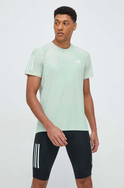 Kratka majica za tek adidas Performance Own the Run zelena barva