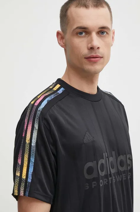 adidas tricou TIRO barbati, culoarea negru, cu imprimeu, IP3786