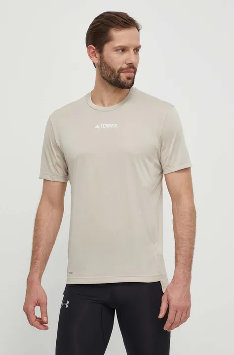 Αθλητικό μπλουζάκι adidas TERREX Multi χρώμα: μπεζ, IP4779