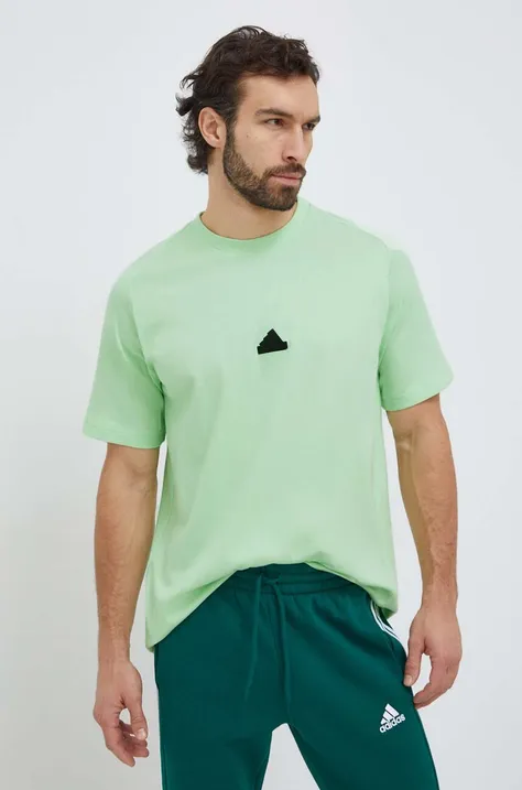 Футболка adidas Z.N.E чоловіча колір зелений однотонна