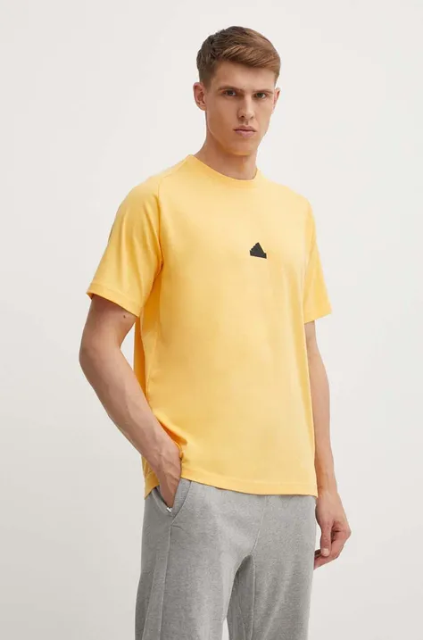 adidas t-shirt Z.N.E sárga, férfi, nyomott mintás, IR5238
