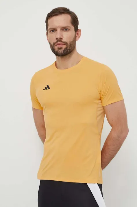 Тениска за бягане adidas Performance Adizero в жълто с изчистен дизайн IR7126