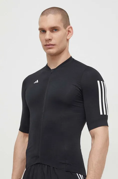 adidas Performance kerékpáros póló fekete, nyomott mintás, IR7933