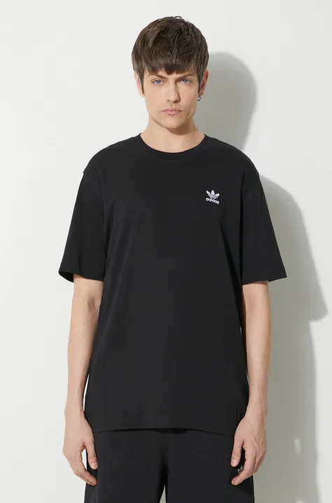 adidas Originals t-shirt in cotone Essential Tee uomo colore nero con applicazione IR9690