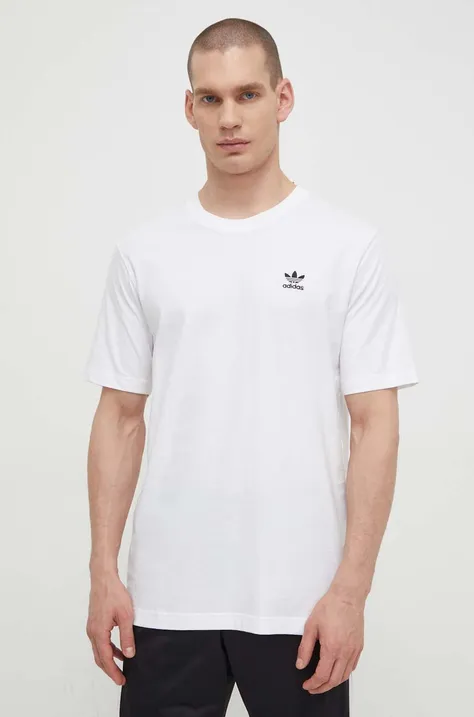 Хлопковая футболка adidas Originals Essential Tee мужская цвет белый с принтом IR9691