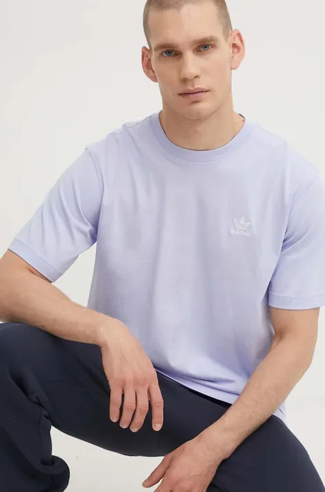 adidas Originals pamut póló lila, férfi, sima, IR9696