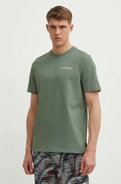Športové tričko adidas TERREX zelená farba, s potlačou, IS0283